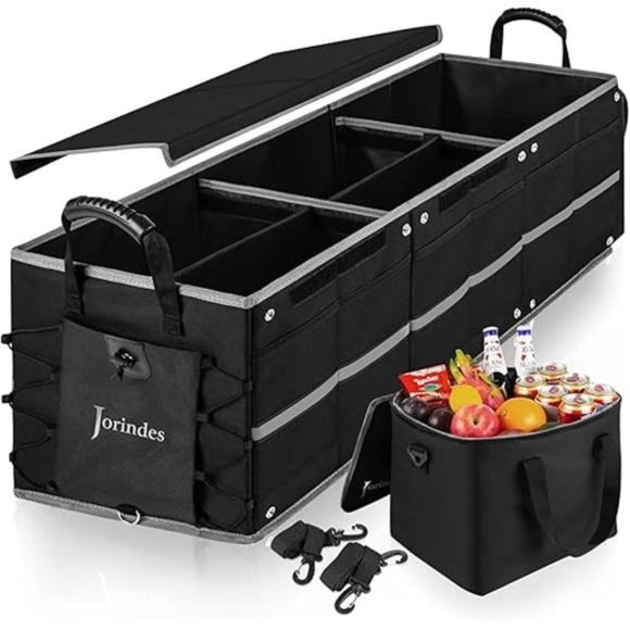 Collapsible Trunk Organizer for Car with Insulated Leak proof Cooler Bag - Picture 7 of 7